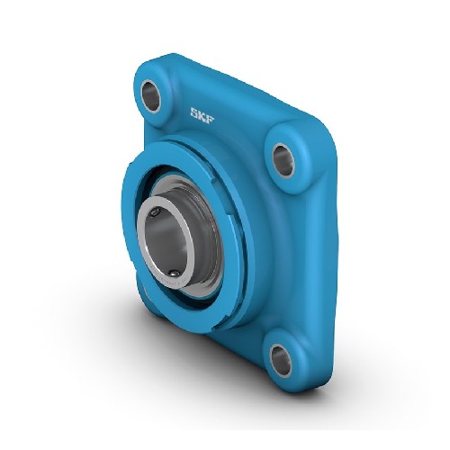 шарикоподшипниковый узел с квадратным фланцем, с широким внутренним кольцом и фиксацией с помощью установочных винтов, композит f4bc 50m-tpzm