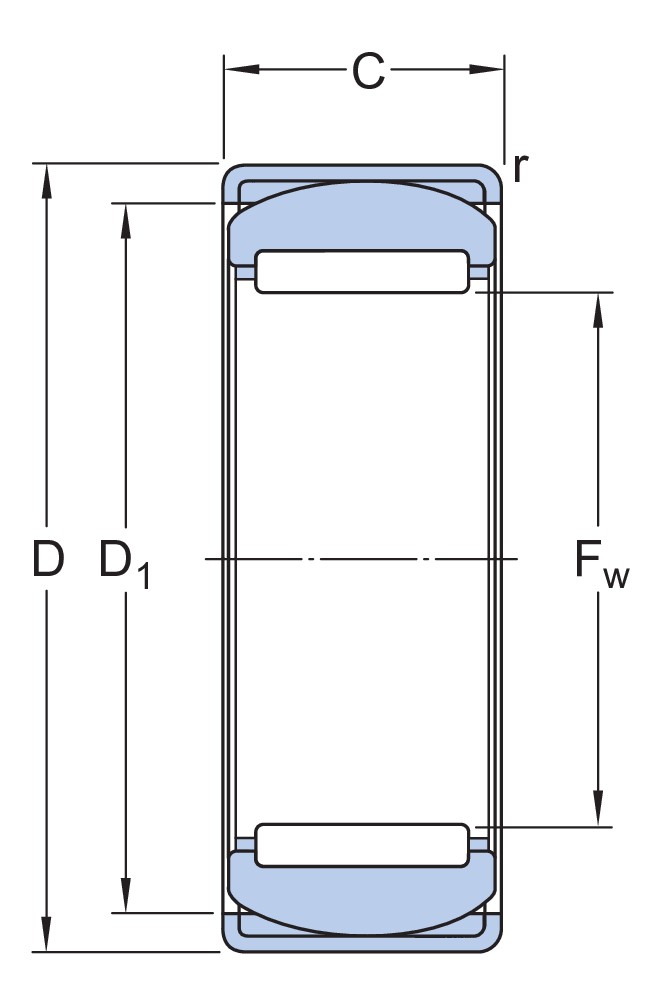 Самоустанавливающийся игольчатый роликоподшипник