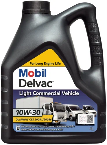 mobil delvac lcv 10w-30  4л масло моторное