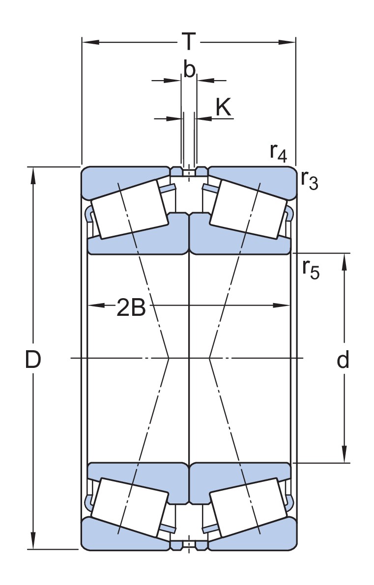 Двухрядный конический роликоподшипник