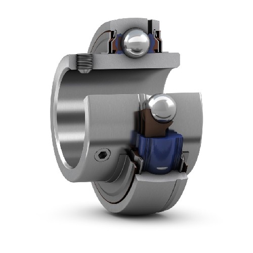 корпусный подшипник с установочными винтами с фиксирующим и широким внутренним кольцом yar 207-2rf/hvw64