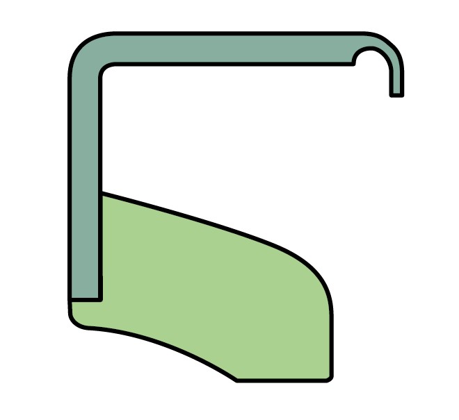 Манжетное уплотнение с металлическим корпусом и однокромочным уплотнением, для пластичной смазки, метрические размеры