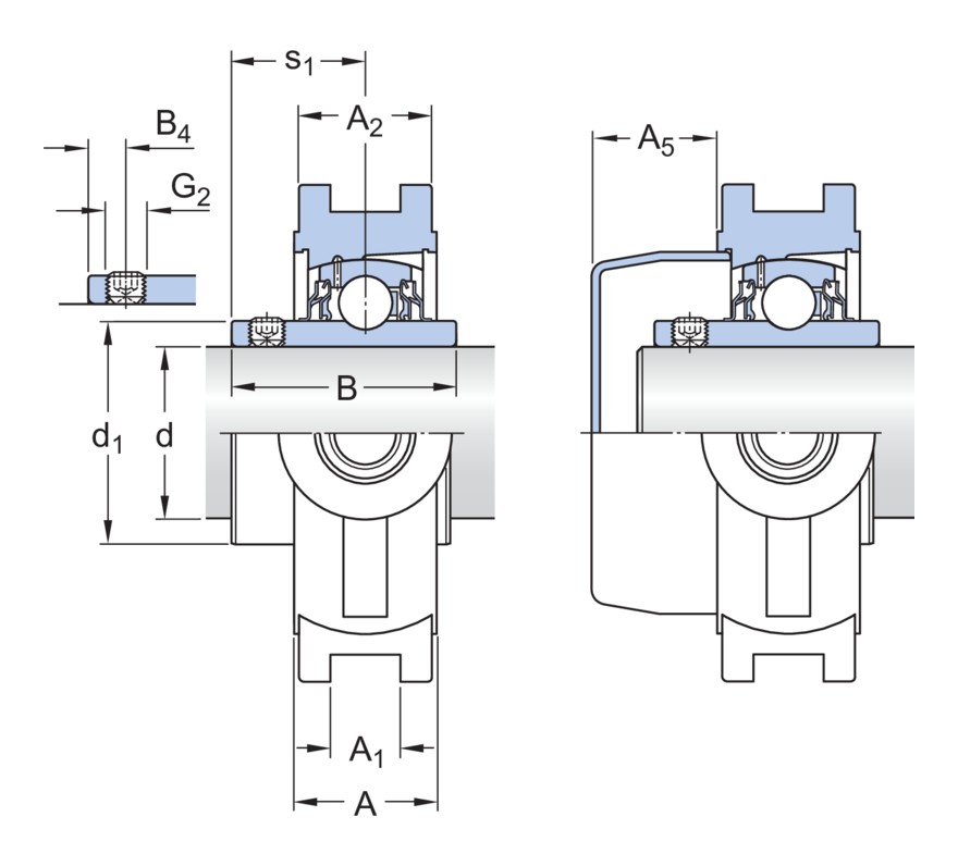 Натяжной шарикоподшипниковый узел с композитным или литым металлическим корпусом