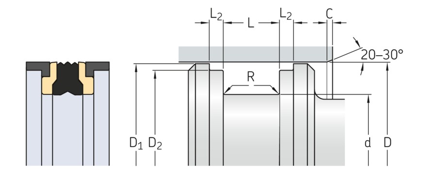 Уплотнение поршня