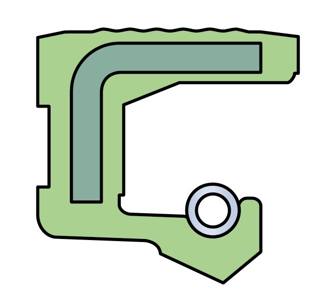 Манжетное уплотнение с каучуковым наружным диаметром и однокромочным уплотнением, для жидкой или пластичной смазки, метрические размеры