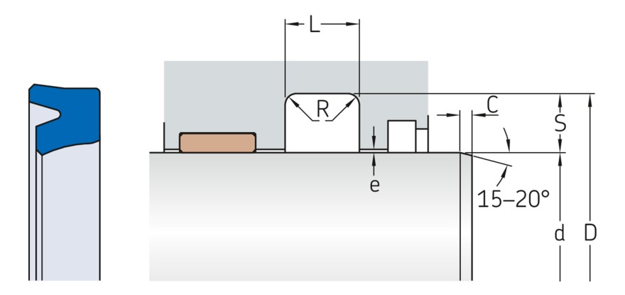 Гидравлическое U-образное уплотнение штока