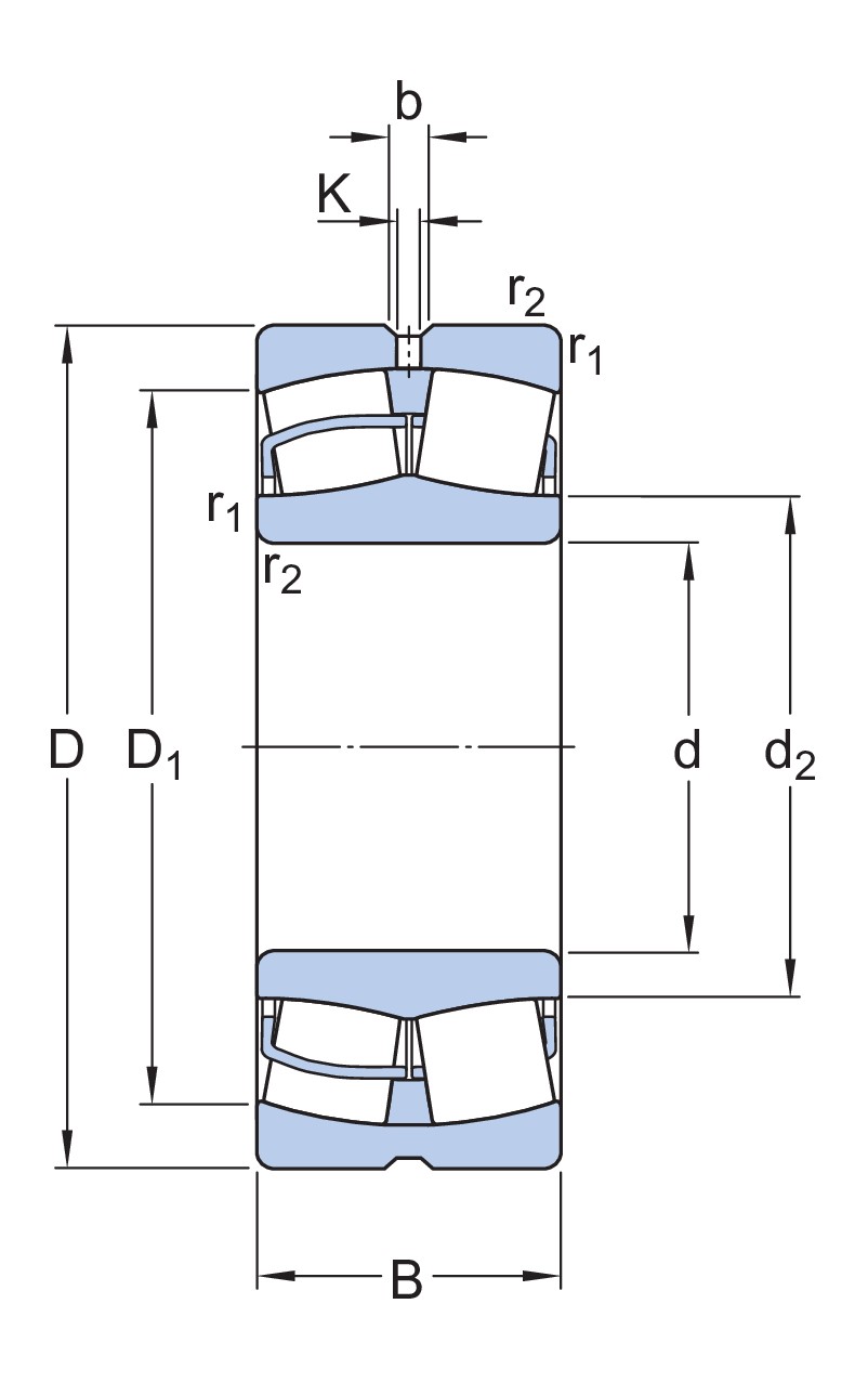 Сферический роликоподшипник для вибромашин с элементами для повторного смазывания