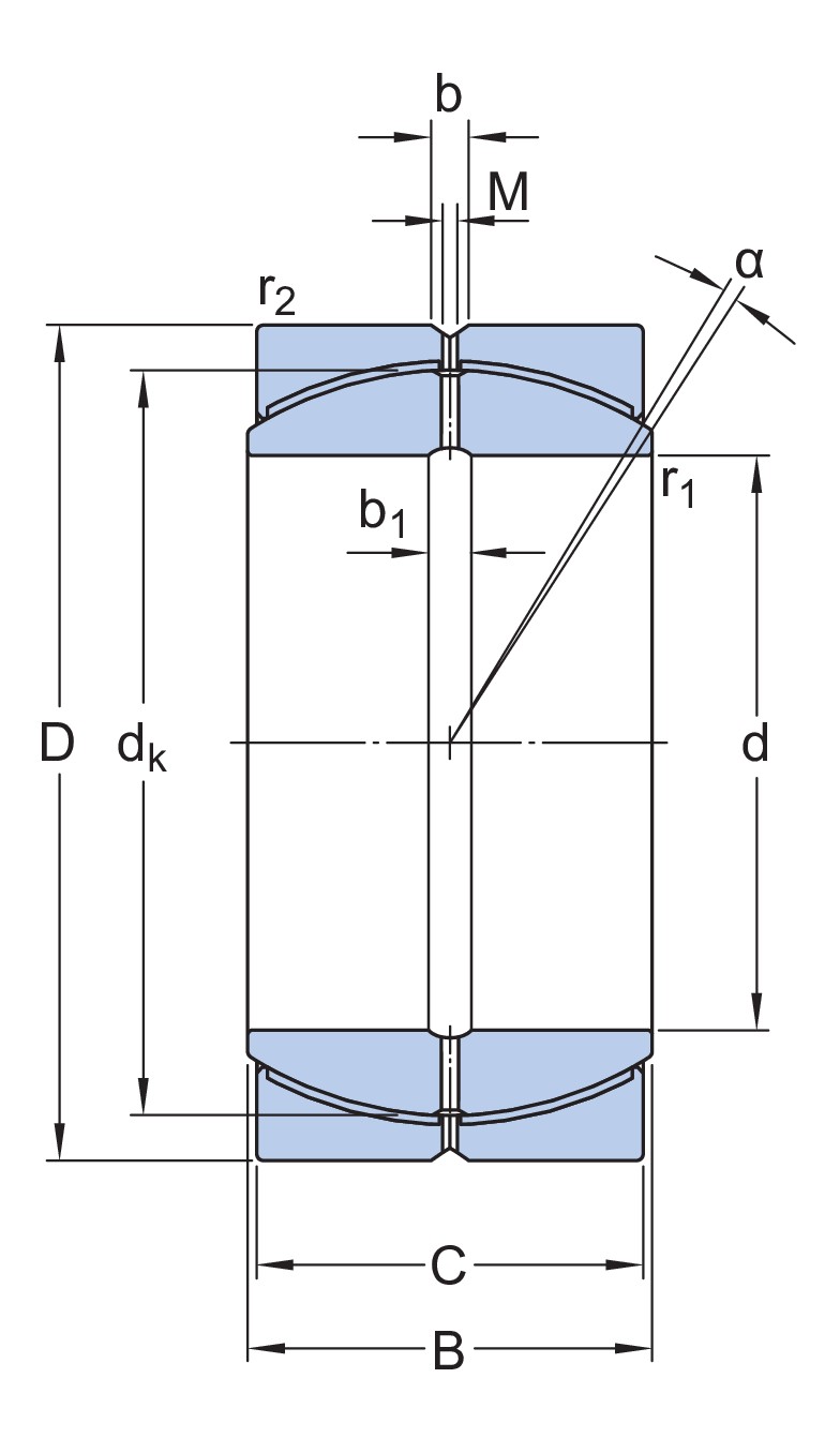 Радиальный сферический подшипник скольжения, не требует техобслуживания, низкий коэффициент трения, метрические размеры