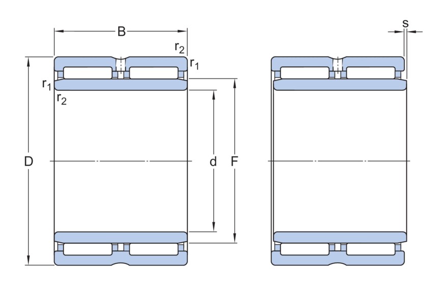 Двухрядный игольчатый роликоподшипник