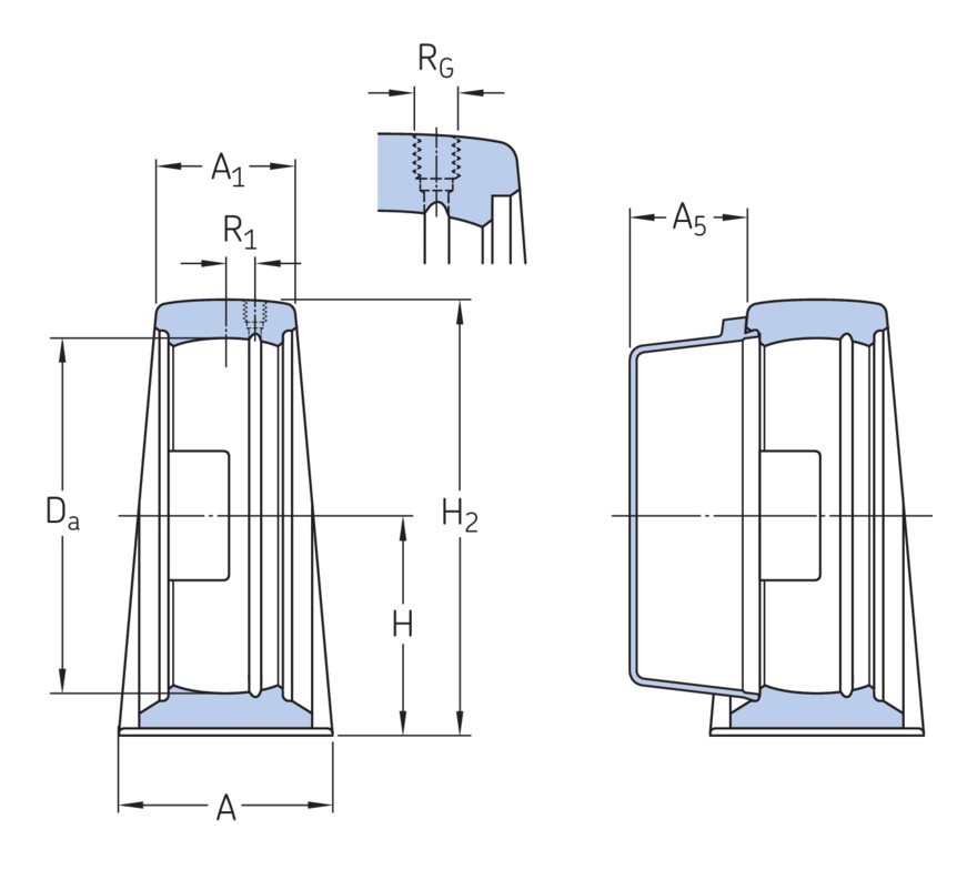 Стационарный корпус для корпусных подшипников, чугун, стандарты ISO