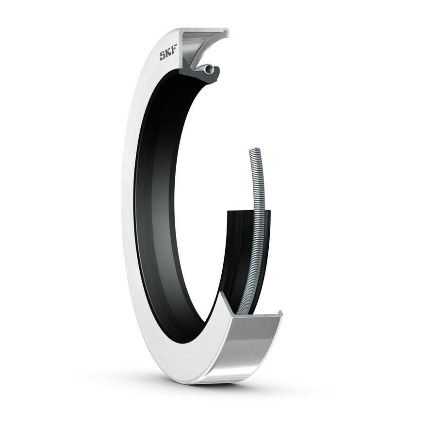 Манжетное уплотнение с металлическим корпусом и кромкой SKF Wave, для жидкой или пластичной смазки, метрические и дюймовые размеры