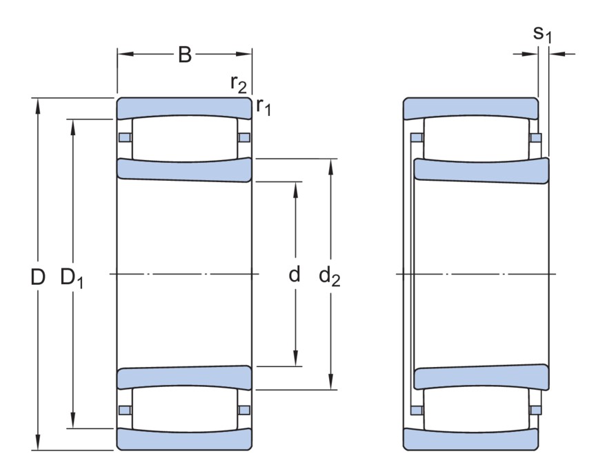 Тороидальный роликоподшипник CARB с коническим отверстием (1:12)