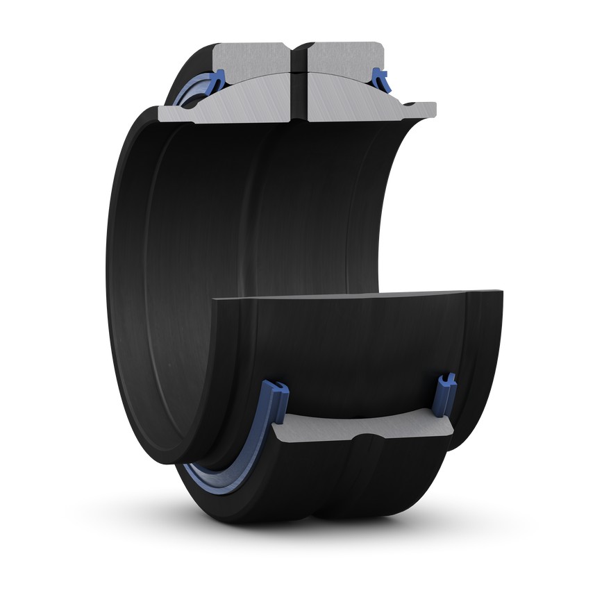 Радиальный сферический подшипник скольжения, требует техобслуживания, с уплотнениями, метрические размеры