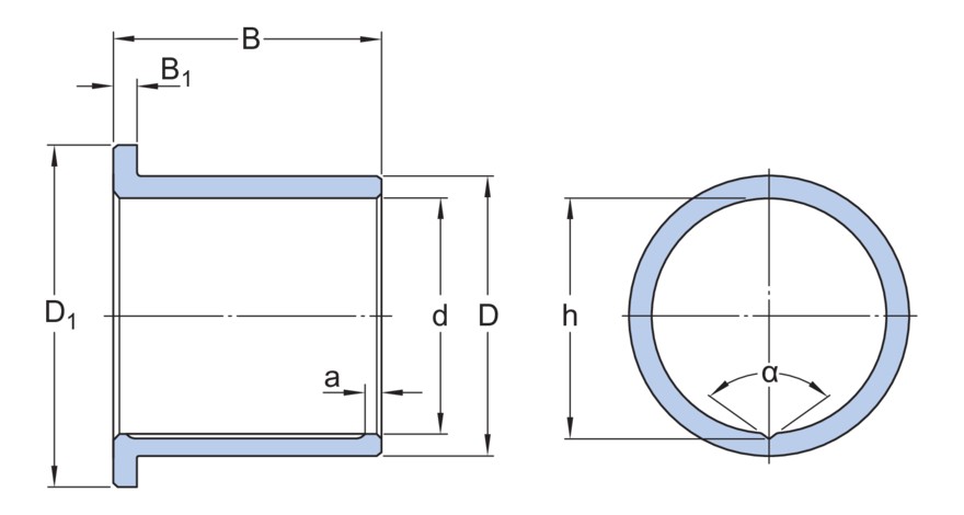 Бронзовая втулка с буртиком