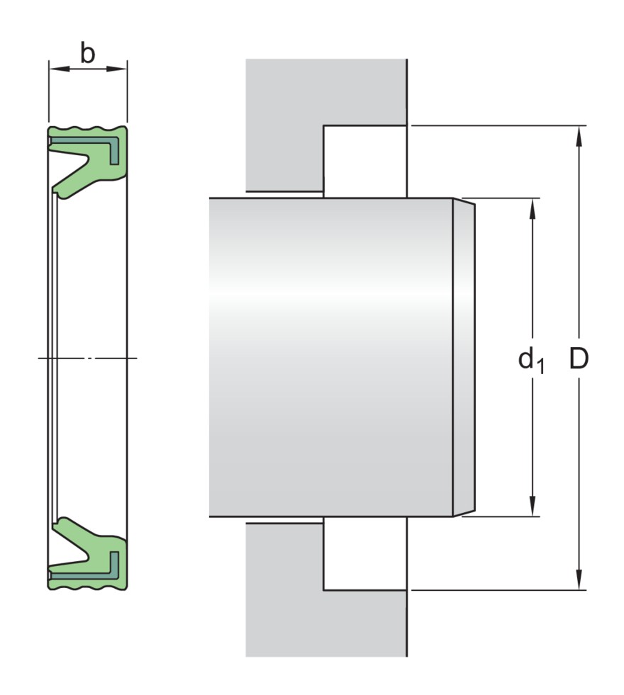 Манжетное уплотнение с малой высотой поперечного сечения для игольчатых роликоподшипников, типа G