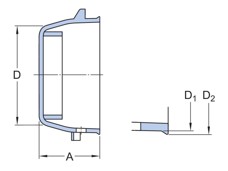 Торцевая крышка для шарикоподшипникового узла