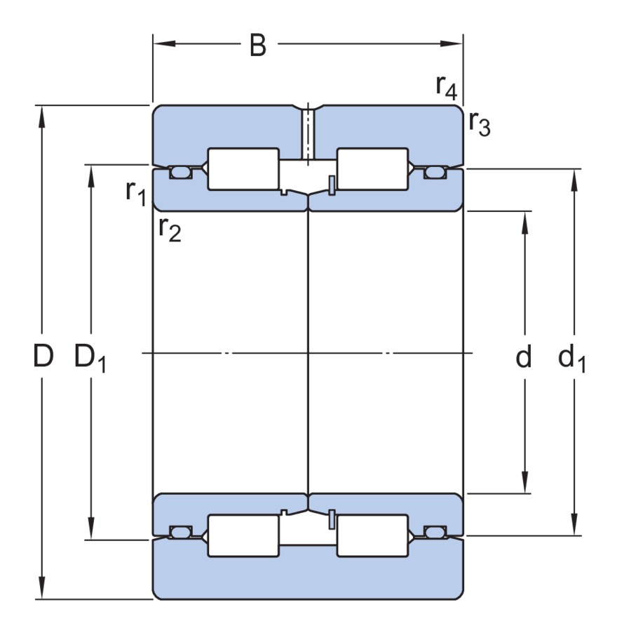 Двухрядный цилиндрический роликоподшипник