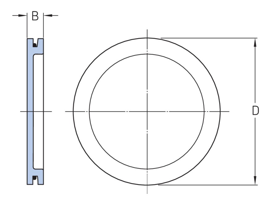 Торцевая крышка из стали, для корпусов подшипников SNL
