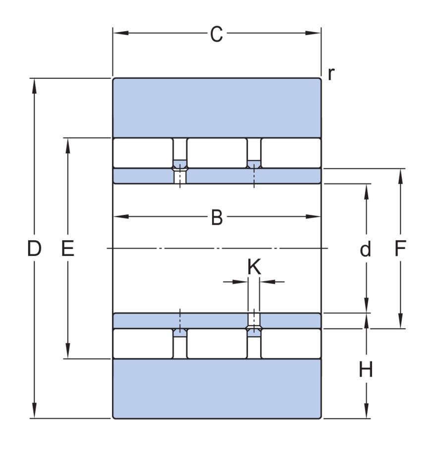 Трёхрядный цилиндрический роликоподшипник
