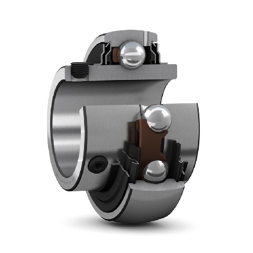 корпусный подшипник с установочными винтами с фиксирующим и широким внутренним кольцом yar 206-102-2f