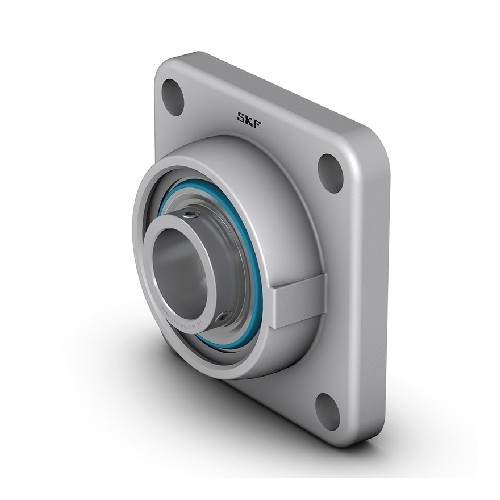 шарикоподшипниковый узел с квадратным фланцем с широким внутренним кольцом и фиксацией с помощью установочных винтов, нержавеющая сталь f4bss 20m-ytpss