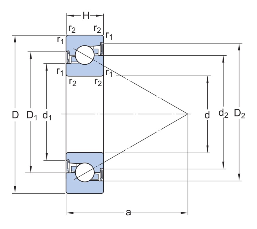 Прецизионный одинарный упорно-радиальный шарикоподшипник