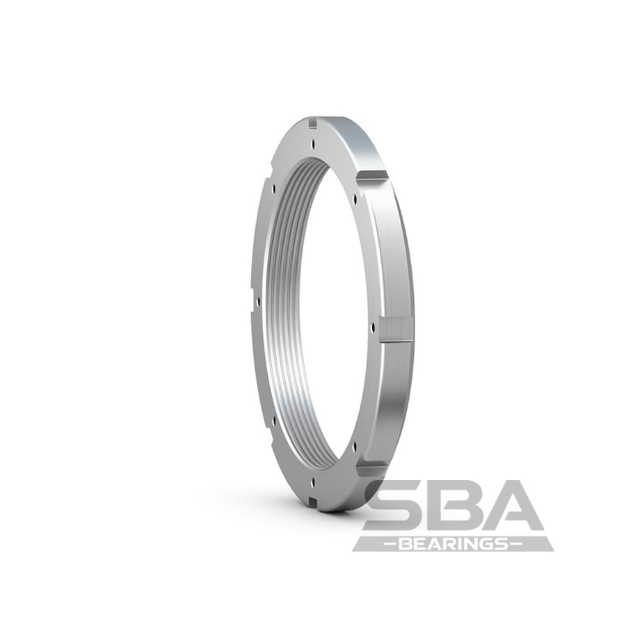 sba hm 3160 стопорная гайка hm с метрической трапецеидальной резьбой, фиксируется на валу с помощью стопорных бугелей типа ms