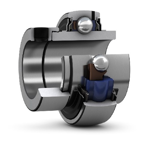 корпусный подшипник с эксцентриковым стопорным кольцом и широким внутренним кольцом yel 208-2f/w64