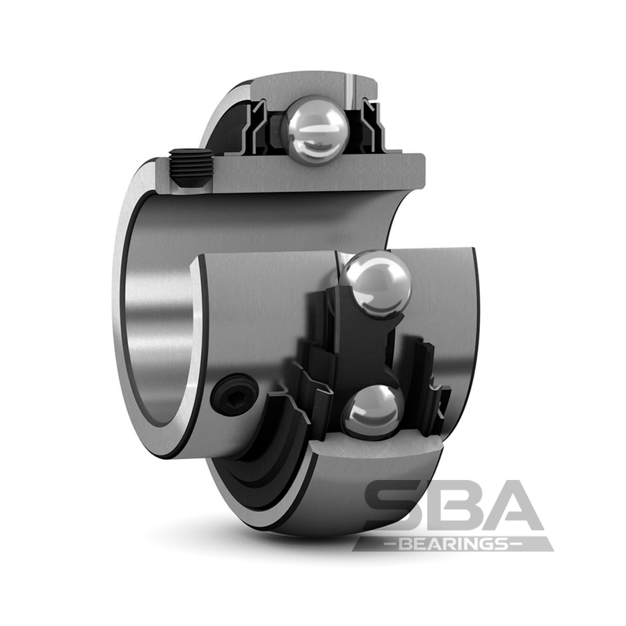 sba yar 205-100-2f корпусный подшипник с установочными винтами с фиксирующим и широким внутренним кольцом