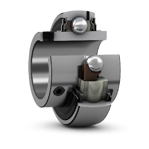 корпусный подшипник с установочными винтами с фиксирующим и широким внутренним кольцом yar 204-2rf/w64f