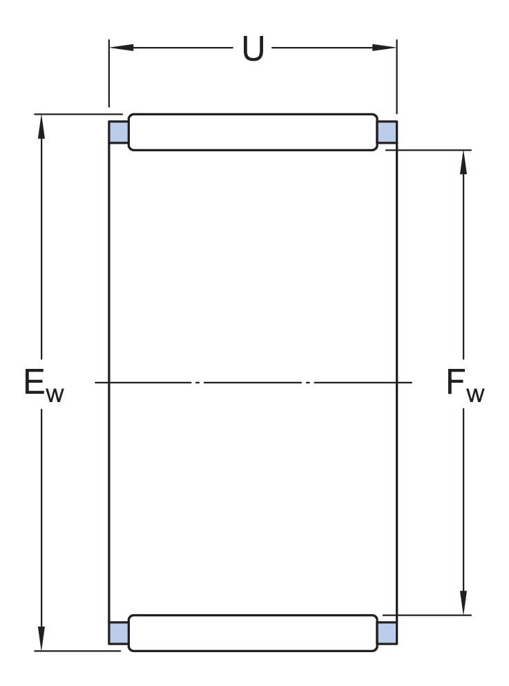 Однорядный комплект игольчатых роликов с сепаратором