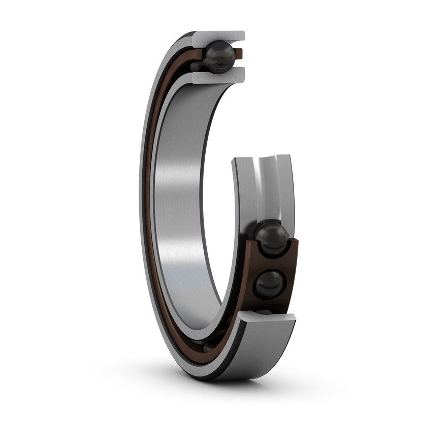 Прецизионный высокоскоростной универсальный однорядный радиально-упорный шарикоподшипник типа E