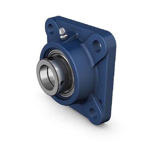 шарикоподшипниковый узел с квадратным фланцем, с узким внутренним кольцом и с эксцентриковой фиксацией, чугун, стандарты iso fy 50 fm