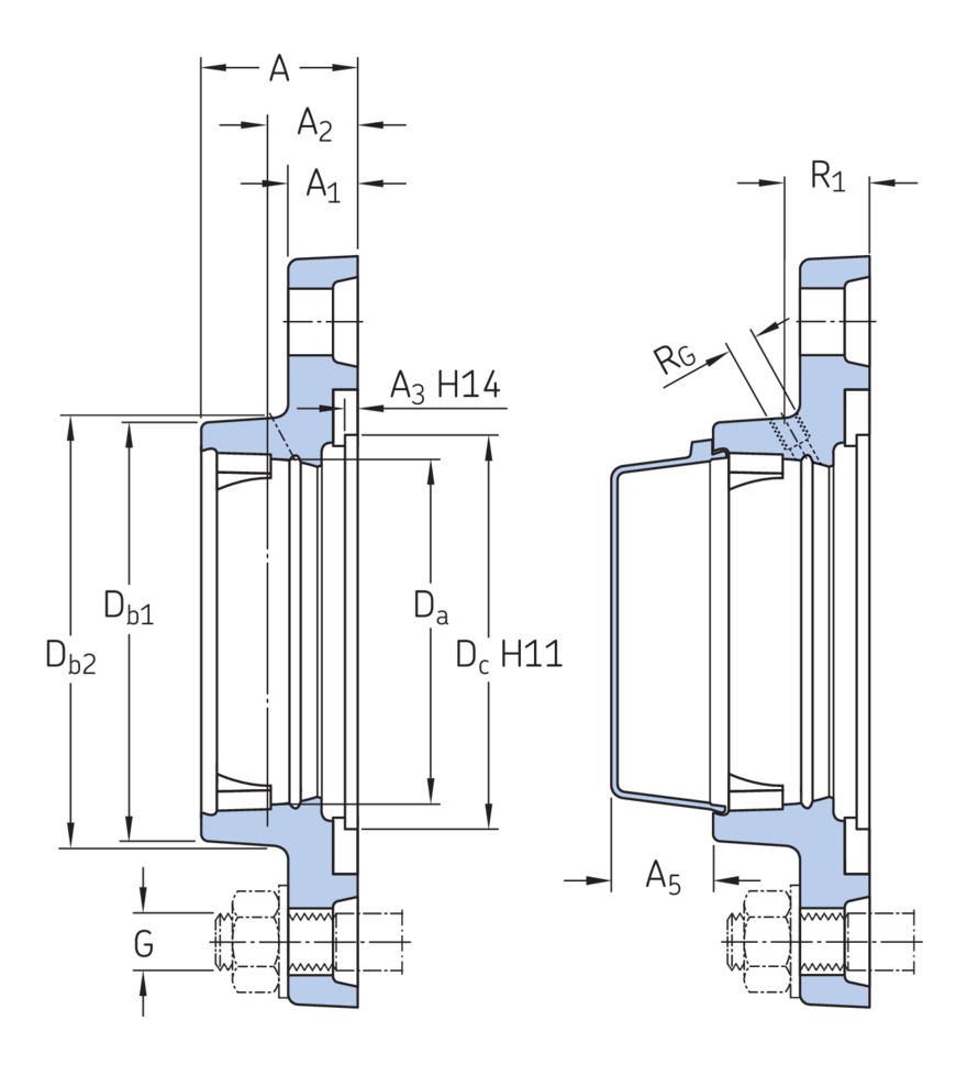 Корпус с овальным фланцем для корпусных подшипников, чугун