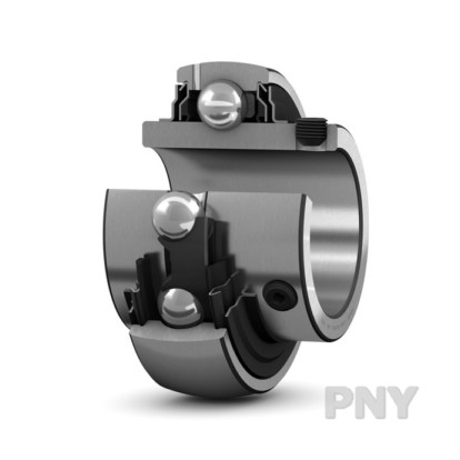 корпусный подшипник с установочными винтами с фиксирующим и широким внутренним кольцом pny yar 207-2f