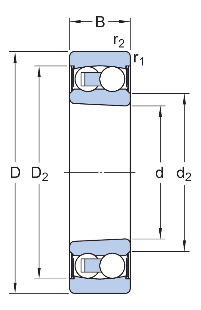 Самоустанавливающийся шарикоподшипник с коническим отверстием и уплотнениями с обеих сторон