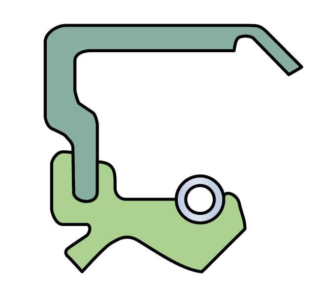 Манжетное уплотнение с металлическим корпусом, двойной уплотнительной кромкой и вспомогательной контактной кромкой, для жидкой или пластичной смазки, метрические размеры