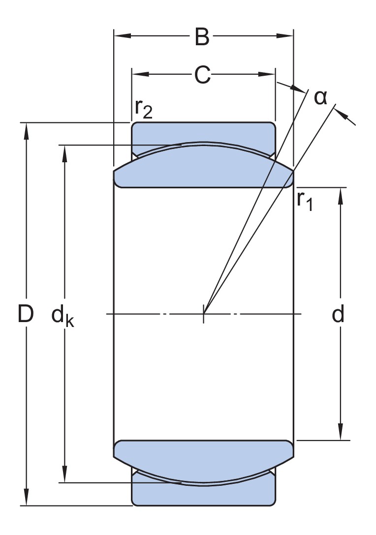 Радиальный сферический подшипник скольжения, не требует техобслуживания, низкий коэффициент трения, метрические размеры