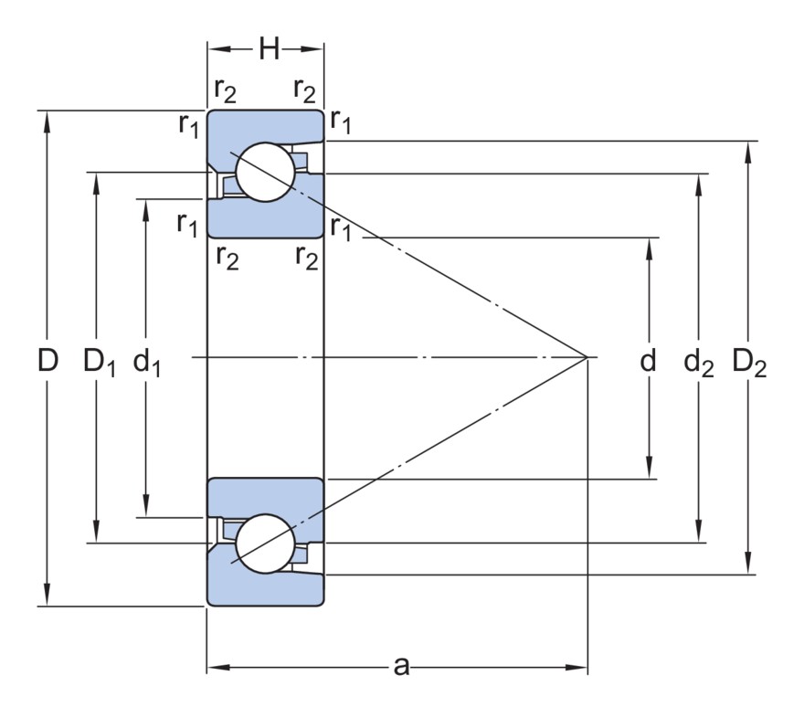 Прецизионный одинарный упорно-радиальный шарикоподшипник