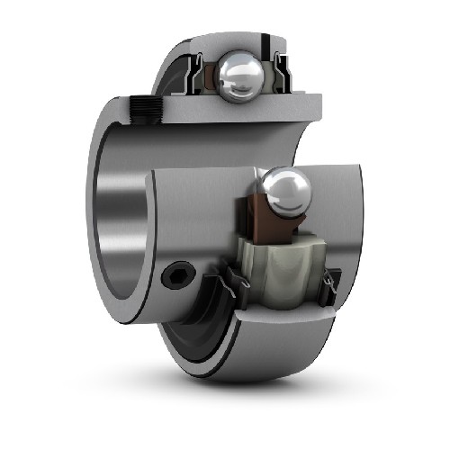 корпусный подшипник с установочными винтами с фиксирующим и широким внутренним кольцом yar 210-2f/w64f