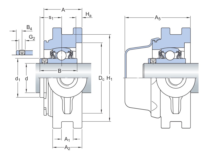 Натяжной шарикоподшипниковый узел с композитным или литым металлическим корпусом