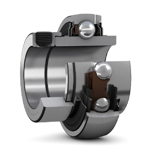 корпусный подшипник с эксцентриковым стопорным кольцом и широким внутренним кольцом yel 205-100-2f