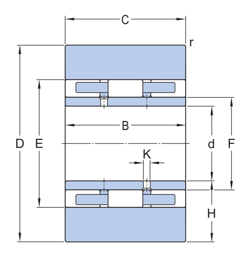 Трёхрядный цилиндрический роликоподшипник
