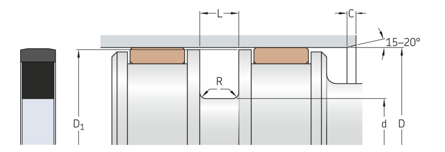Уплотнение поршня