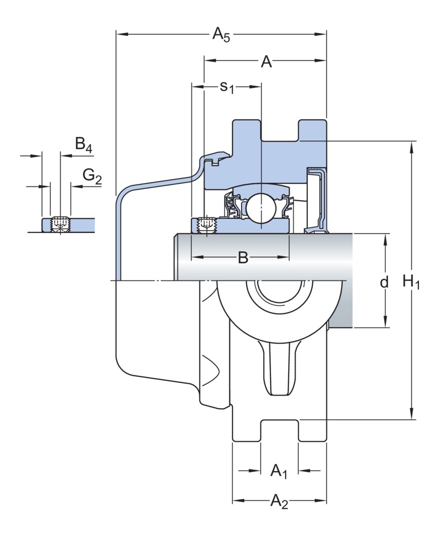 Натяжной шарикоподшипниковый узел с композитным или литым металлическим корпусом