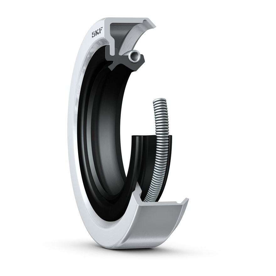 Манжетное уплотнение с металлическим корпусом, двойной уплотнительной кромкой и вспомогательной контактной кромкой, для жидкой или пластичной смазки, метрические размеры