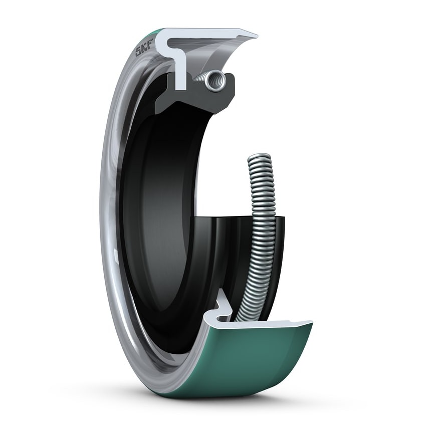 Манжетное уплотнение с металлическим корпусом, кромкой SKF Wave и вспомогательной контактной кромкой, для жидкой или пластичной смазки, дюймовые размеры