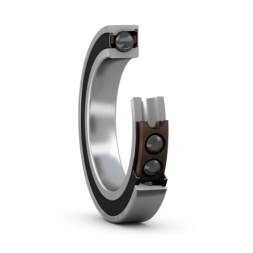 Согласованный комплект двух прецизионных однорядных радиально-упорных шарикоподшипников типа D повышенной грузоподъёмности с уплотнениями