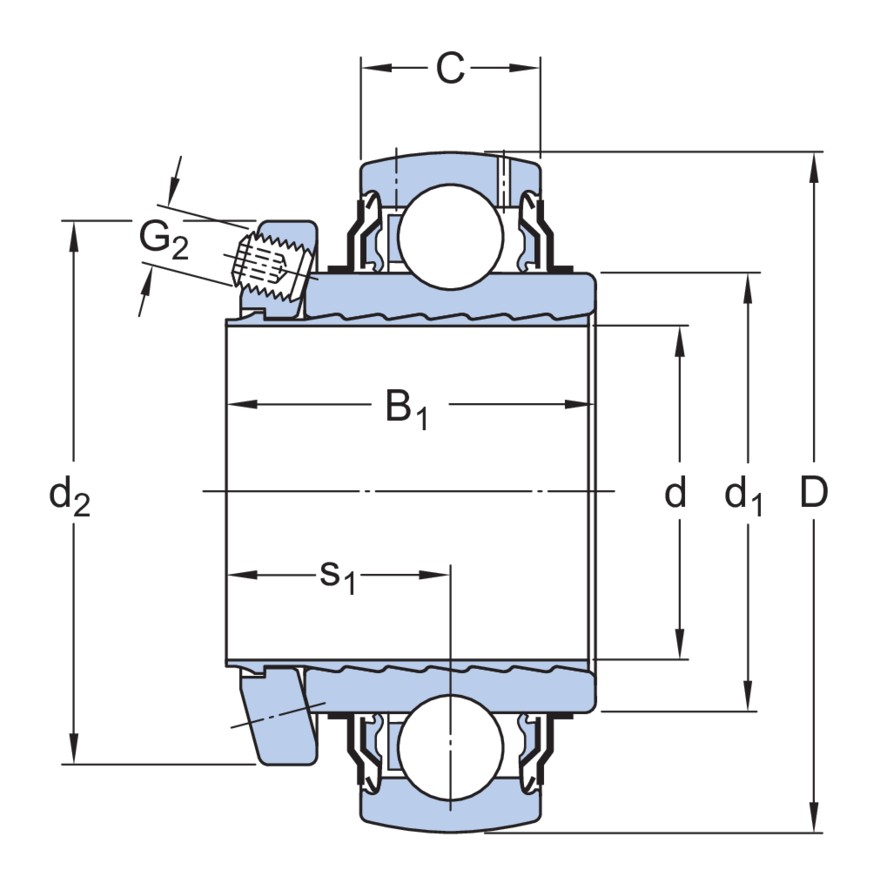 Корпусный подшипник с фиксацией методом SKF ConCentra